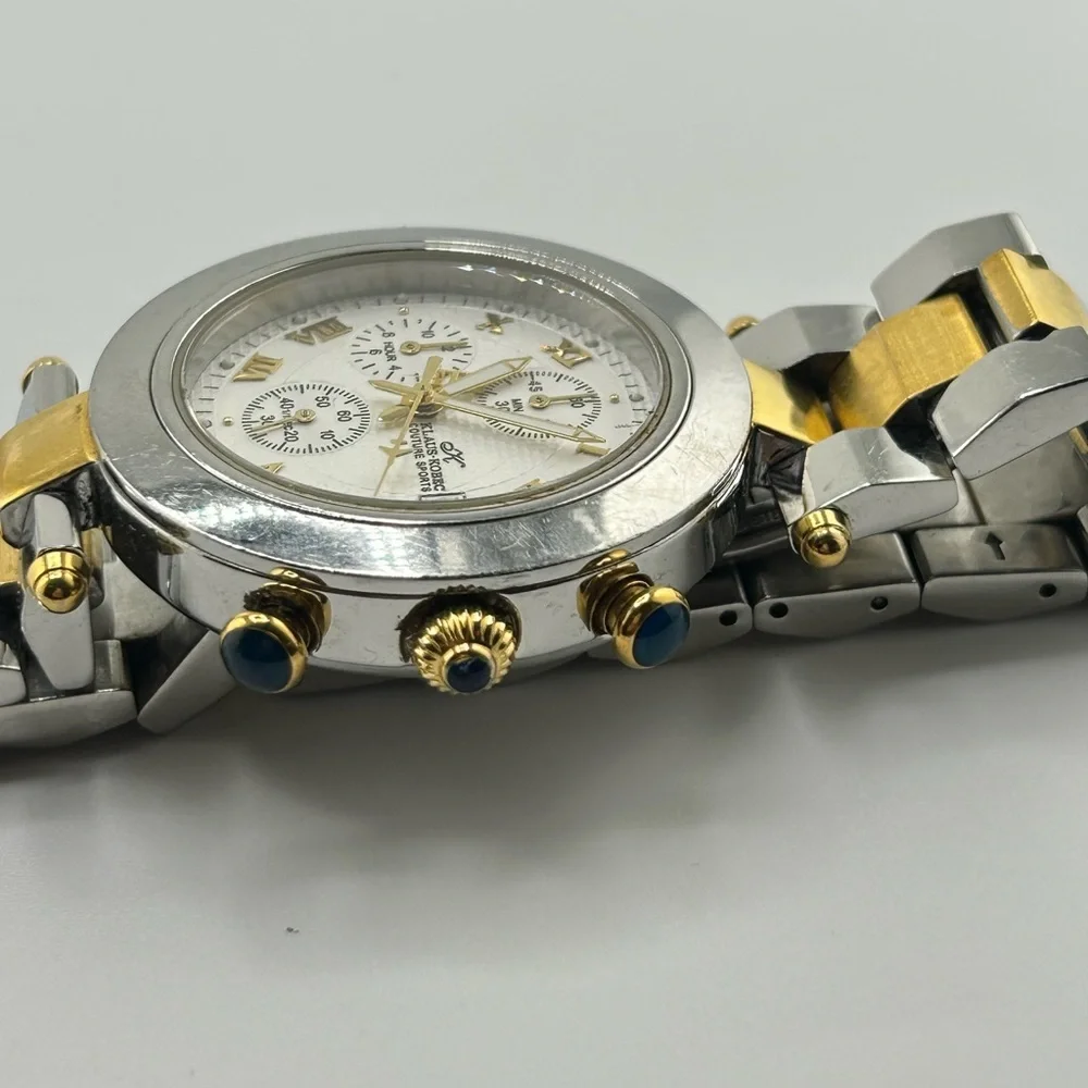 Klaus Kobec Couture Mens Sports Japan Movement 3ATM Stainless Steel Watch #628